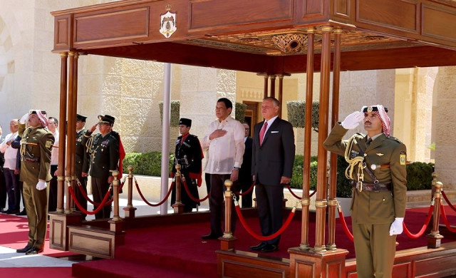 Ürdün Kralı 2. Abdullah, Filipinler Devlet Başkanı Duterte ile Görüştü