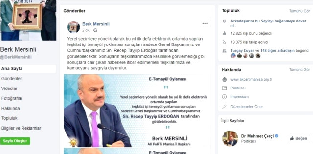 Başkan Mersinli’den E-temayül Sonuçlarına İlişkin Açıklama