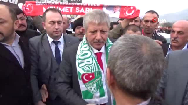 MHP’nin Amasya Adayı Mehmet Sarı’ya Memleketinde Coşkulu Karşılama