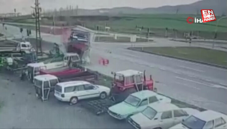 Amasya’da denetimden çıkan tır dehşet saçtı