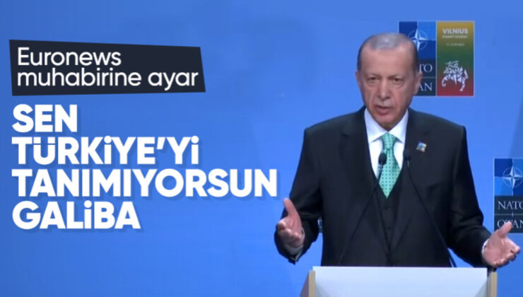 Cumhurbaşkanı Erdoğan’dan Euronews muhabirine: Görüyorum ki Türkiye’yi tanımıyorsunuz