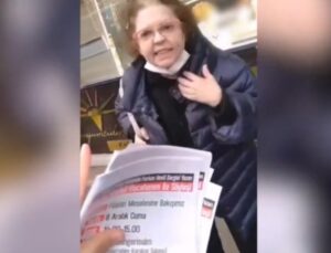 Ankara’da Filistin broşürü dağıtan bayana taarruz