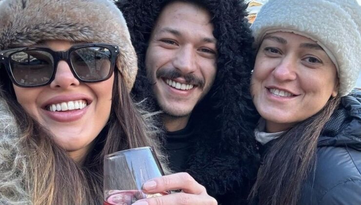 Dilan Çiçek Deniz ve Kubilay Aka, kar tatilinde