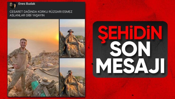 Şehit askerimizin son paylaşımı: Cüret dağında endişe rüzgarı esmez