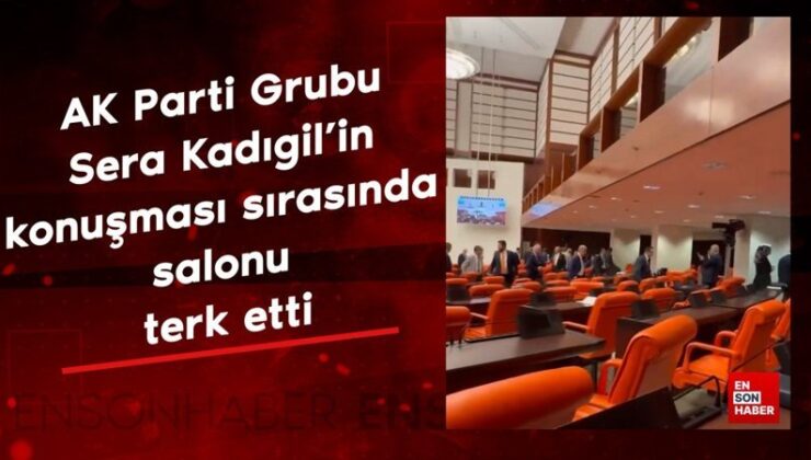 AK Parti Kümesi, Sera Kadıgil’in konuşması sırasında Genel Heyet Salonu’nu terk etti