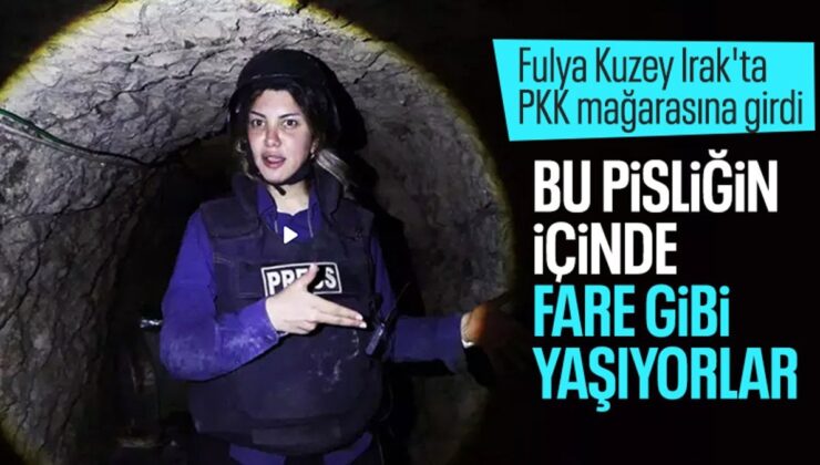 Fulya Öztürk, Kuzey Irak’ta ele geçirilen PKK mağarasını görüntüledi