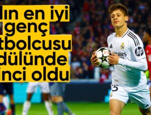 Arda Güler, yılın en uygun genç futbolcusu ödülünde ikinci oldu
