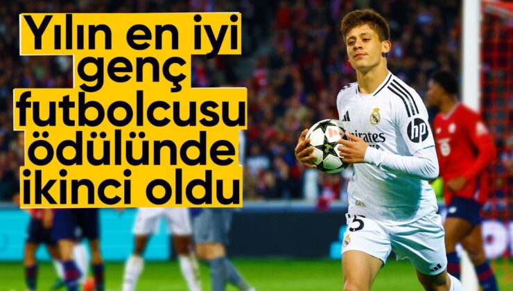 Arda Güler, yılın en uygun genç futbolcusu ödülünde ikinci oldu