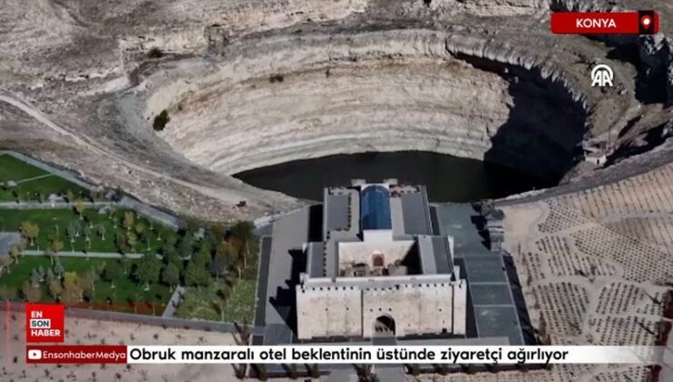 Konya’da obruk görünümlü otel beklentinin üstünde ziyaretçi ağırlıyor