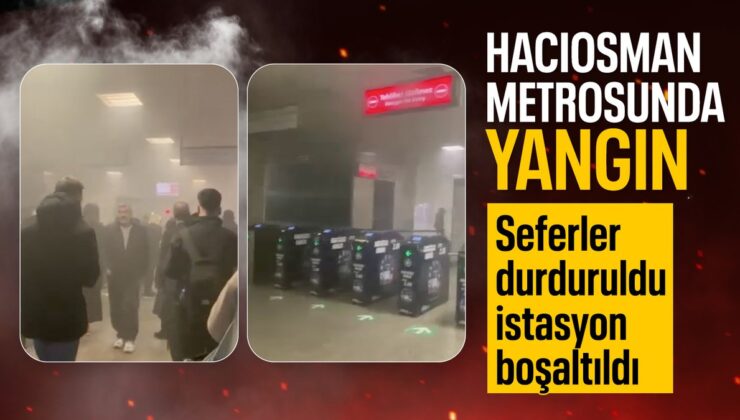 İstanbul’da Hacıosman metrosunda yangın çıktı