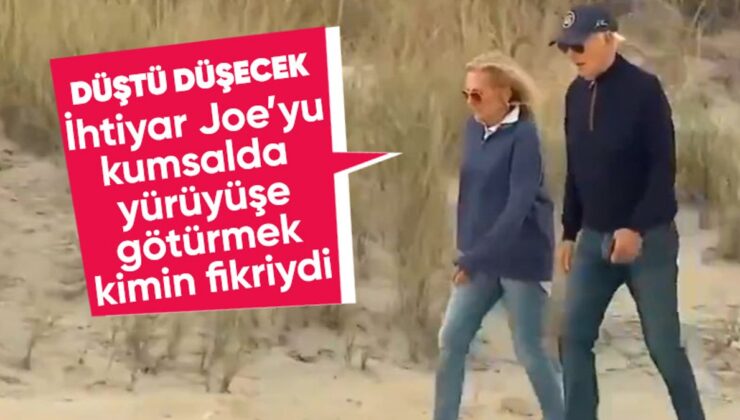 Joe Biden, kıyı konutunda yürüyüş yaparken düşme tehlikesi geçirdi