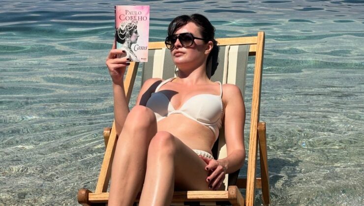 Melis Sezen’den tatil kareleri! Kitap okurken pozlar verdi