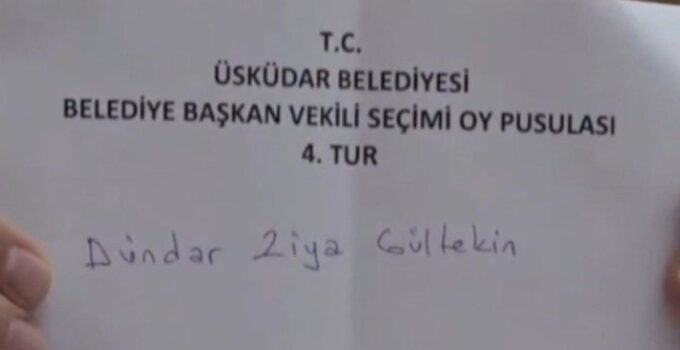 Üsküdar Belediye Lider Vekili seçimlerine sayılmayan oylar gölge düşürdü